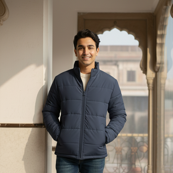 The Essential Puffer Jacket | Navy Blue