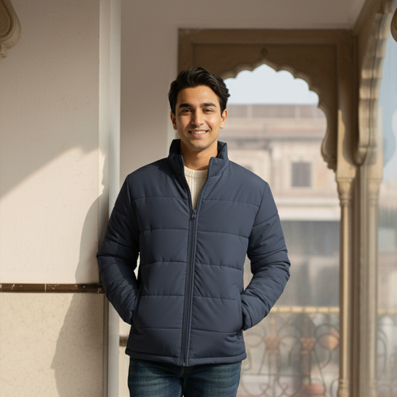 The Essential Puffer Jacket | Navy Blue