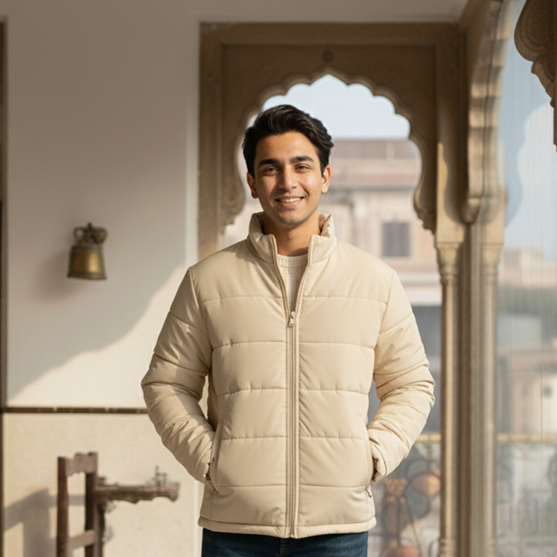 The Essential Puffer Jacket | Beige