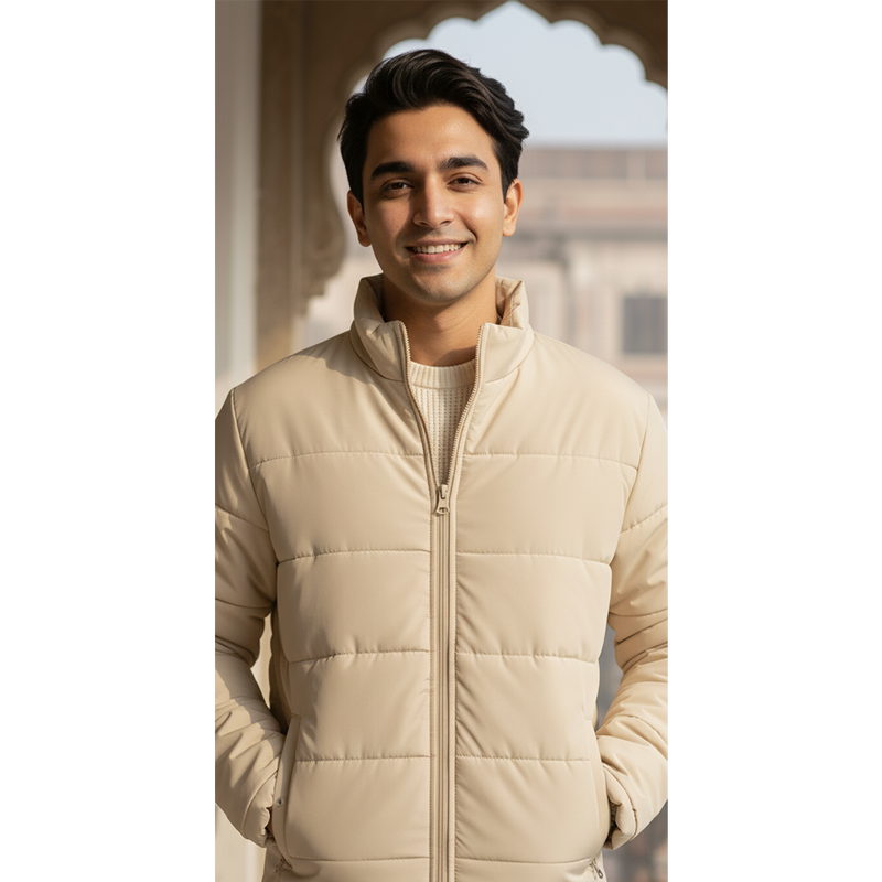 The Essential Puffer Jacket | Beige