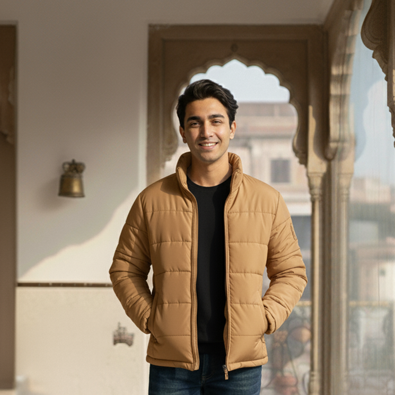 The Essential Puffer Jacket | Camel