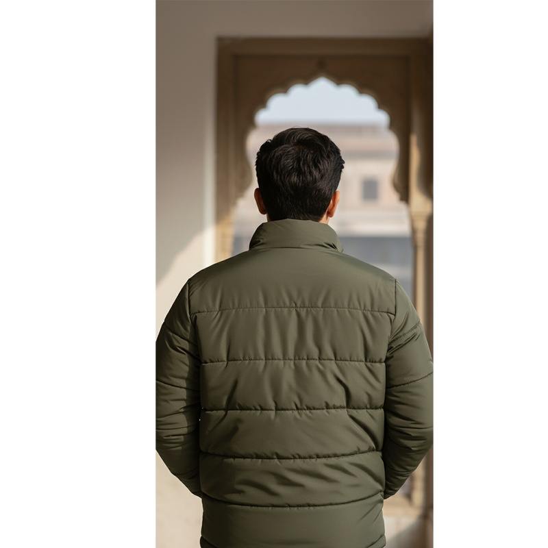 The Essential Puffer Jacket | Olive Green